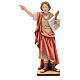 Saint Pancrace en bois peint Val Gardena cape rouge s1