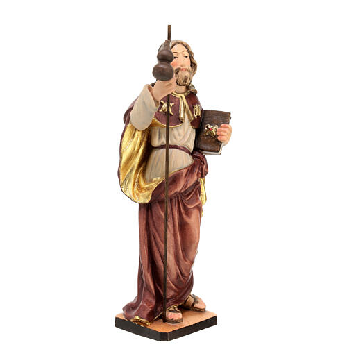 San Jacopo in legno dipinto con bastone della Valgardena 5
