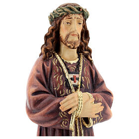 Jesus figurine in coloured Valgardena wood