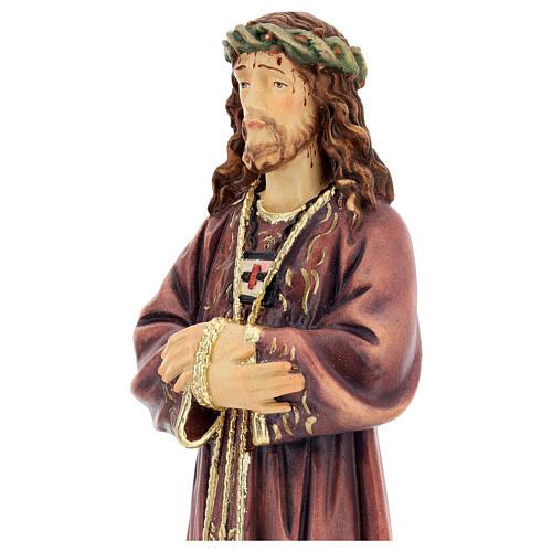 Statua Gesù legno Valgardena colorato 4
