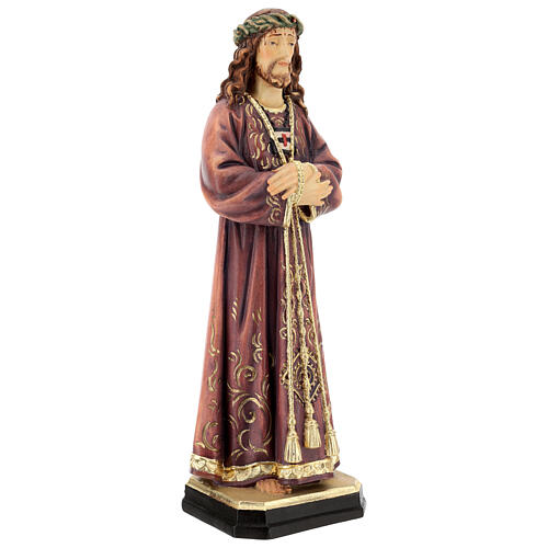 Statua Gesù legno Valgardena colorato 5