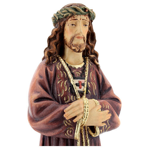 Jesus figurine in coloured Valgardena wood 2