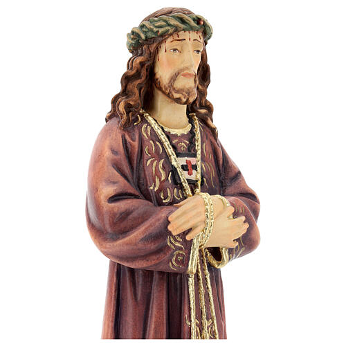 Jesus figurine in coloured Valgardena wood 6