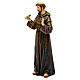 Saint Francis figure in painted wood pulp 15cm s3