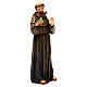 Saint Francis figure in painted wood pulp 15cm s4