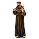 Statua San Francesco pasta legno colorata 15 cm s1