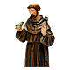 Statua San Francesco pasta legno colorata 15 cm s2