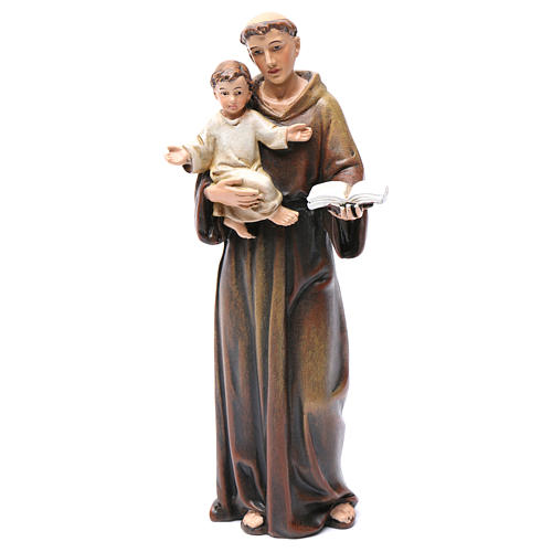 Saint Anthony figure in painted wood pulp 15cm 1