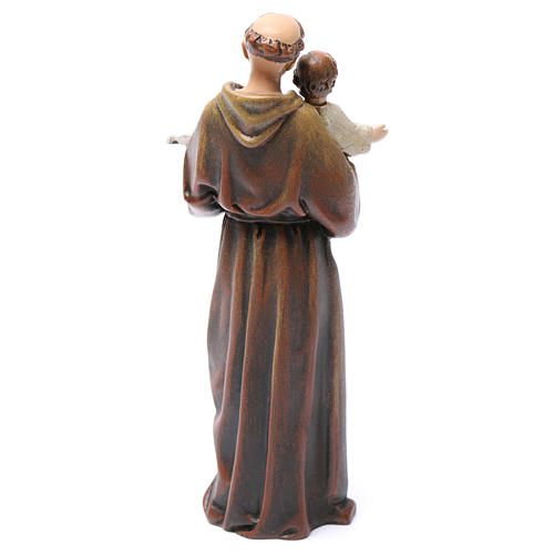 Saint Anthony figure in painted wood pulp 15cm 5