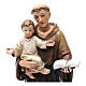 Statua Sant'Antonio pasta legno colorata 15 cm s2