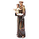 Saint Anthony figure in painted wood pulp 15cm s3