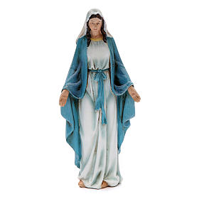 Immaculate Mary figure in painted wood pulp 15cm