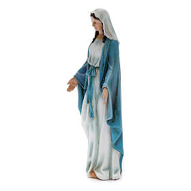 Immaculate Mary figure in painted wood pulp 15cm
