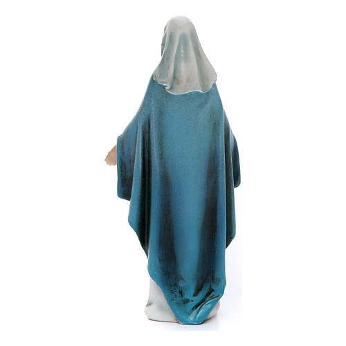Immaculate Mary figure in painted wood pulp 15cm 4