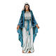Immaculate Mary figure in painted wood pulp 15cm s1