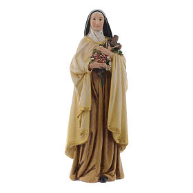 Saint Theresa in painted wood pulp 15cm