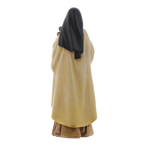 Statua Santa Teresa pasta legno colorata 15 cm 4