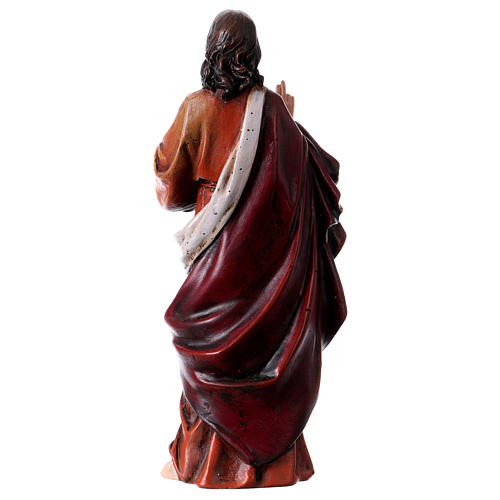 Estatua Sagrado Corazón de Jesús de pasta de madera pintada 15 cm 4