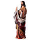 Statua Sacro Cuore di Gesù pasta legno colorata 15 cm s2
