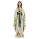 Our Lady of Lourdes in painted wood pulp 15cm s1