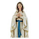 Our Lady of Lourdes in painted wood pulp 15cm s2