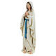 Our Lady of Lourdes in painted wood pulp 15cm s3