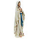 Our Lady of Lourdes in painted wood pulp 15cm s4