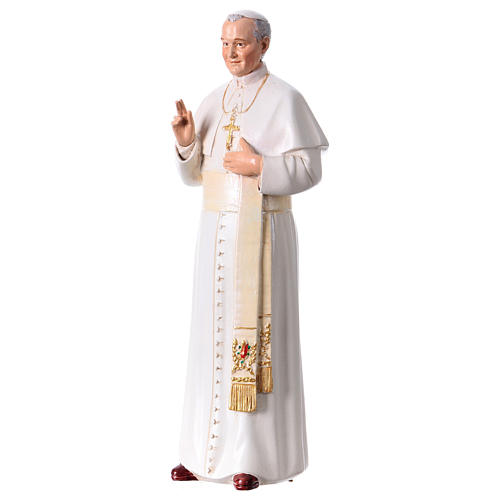 Statue Pape Jean-Paul II pâte à bois colorée 15 cm 2