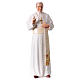 Statua Papa Giovanni Paolo II pasta legno colorata 15 cm s1
