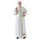 Statue Papst Franziskus bemalte Holzmasse 15cm s1