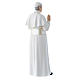 Statue Papst Franziskus bemalte Holzmasse 15cm s3