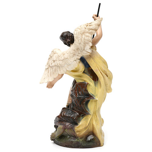 Estatua San Miguel pasta de madera pintada 15 cm 4