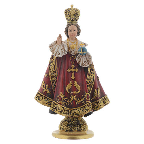 Baby Jesus of Prague statue in coloured wood pulp 15cm 1