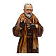 Statue Pater Pio bemalte Holzmasse 15cm s2