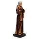 Statua San Padre Pio pasta legno colorata 15 cm s4
