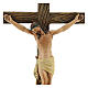 Crucifix statue in coloured wood paste 20cm s2