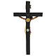 Crucifix statue in coloured wood paste 20cm s5