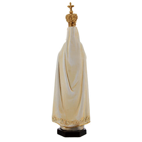 Our Lady of Fatima in painted wood paste 15cm 5