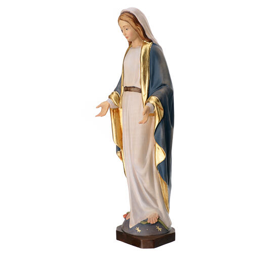 Immaculate Mary statue in painted wood, Val Gardena 3