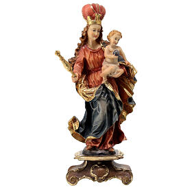 Estatua de Nuestra Señora de Bavaria de madera de arce pintada