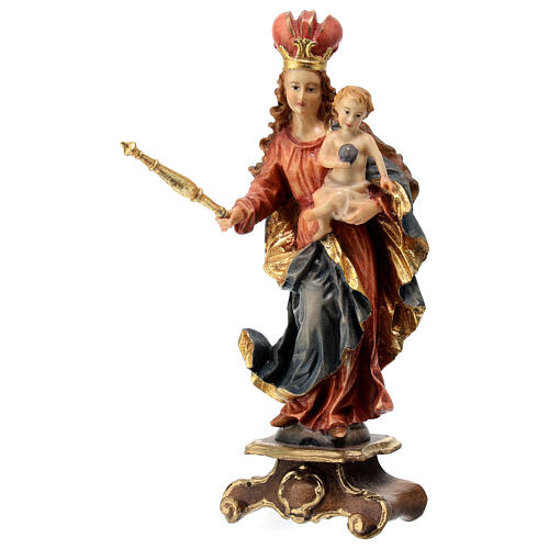 Estatua de Nuestra Señora de Bavaria de madera de arce pintada 3