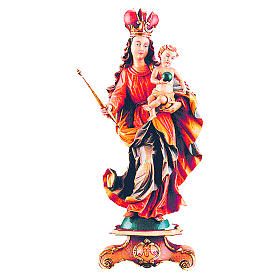 Statue Vierge Bawaria bois érable peint