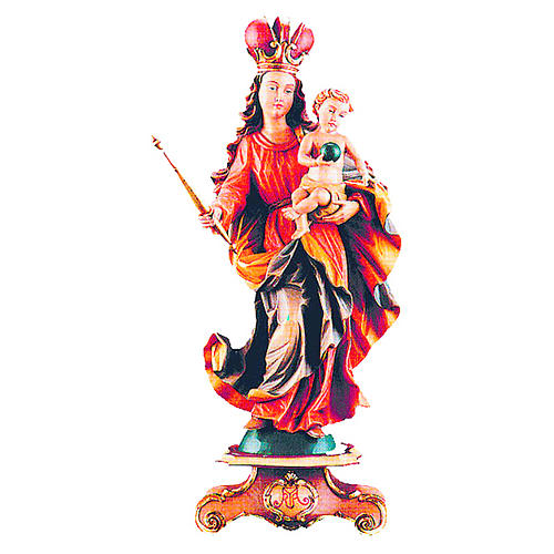 Statue Vierge Bawaria bois érable peint 1