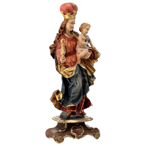 Statua Madonna Bawaria legno acero dipinta 4