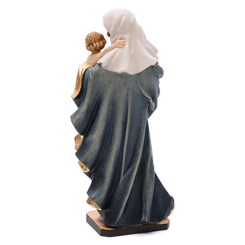 Statue Vierge du Coeur bois Valgardena peint 3