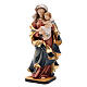Statue Vierge du Coeur bois Valgardena peint s2
