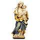 Statua Madonna del Cuore legno Valgardena dipinto sfumature bianche s1