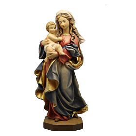 Imágenes de Madera Pintada: Estatua de la Virgen de la Reverencia de madera pintata de la Val Gardena