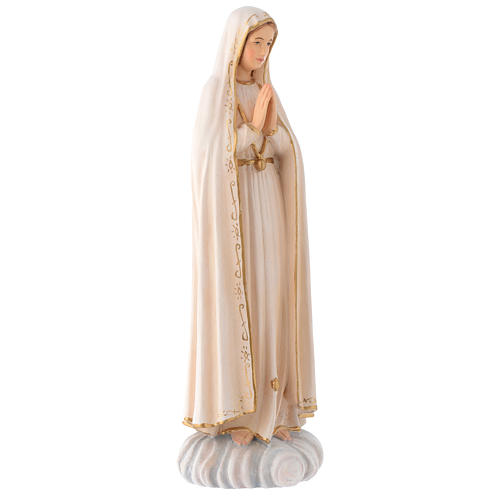 Statua Madonna Fatima legno Valgardena colorato 3