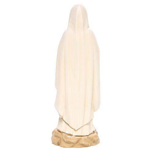 Statua Madonna Lourdes legno Valgardena colorato 5